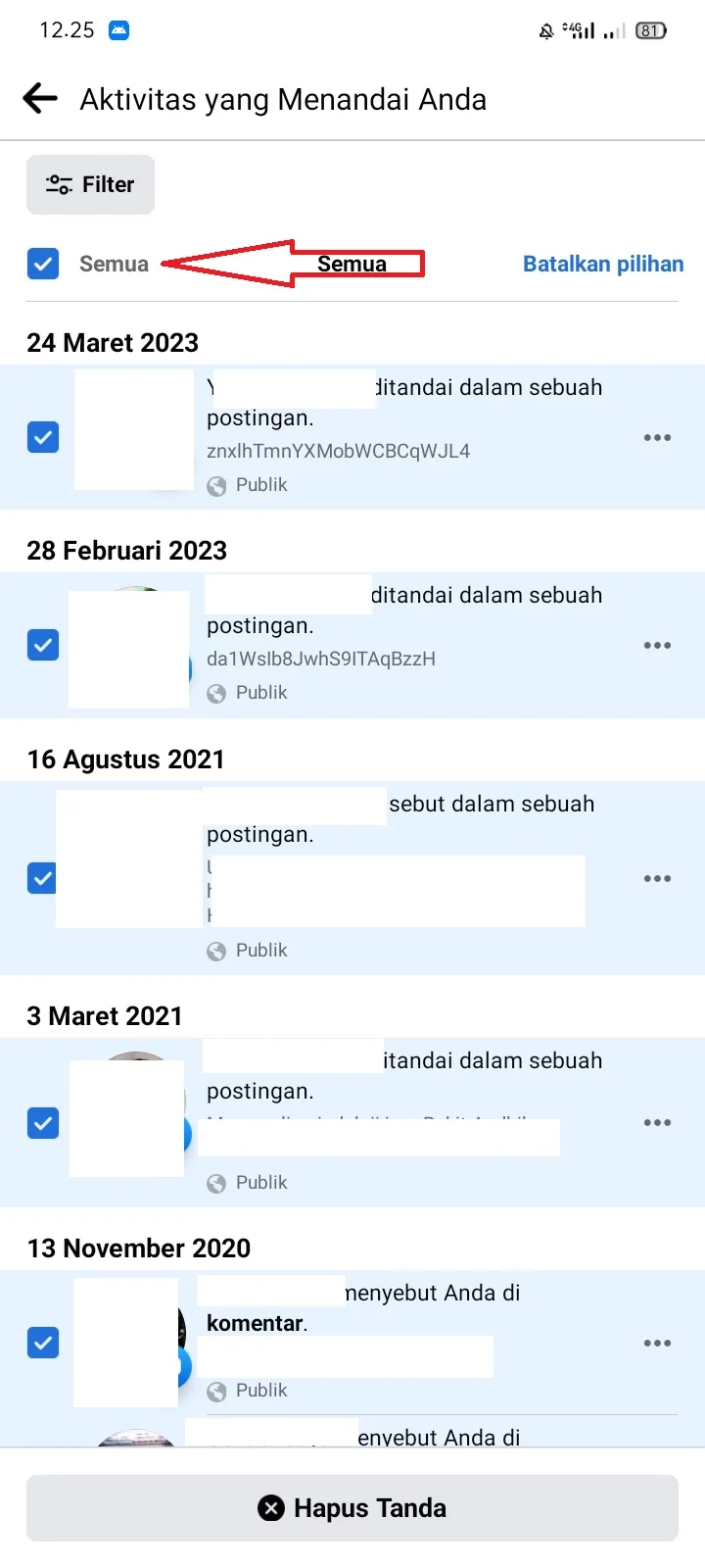 Cara Menghapus Tag Nama di Komentar Facebook