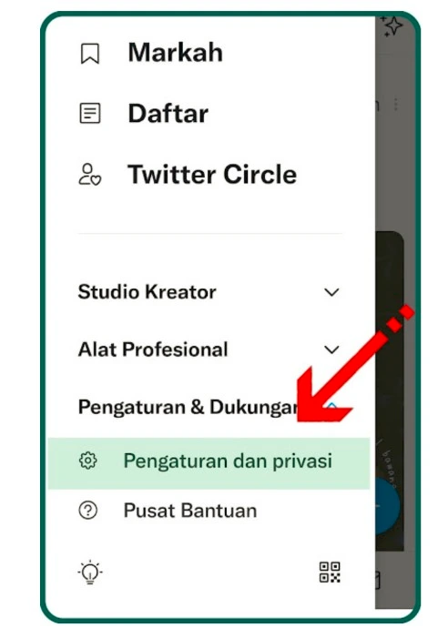 Selanjutnya klik Pengaturan dan Privasi