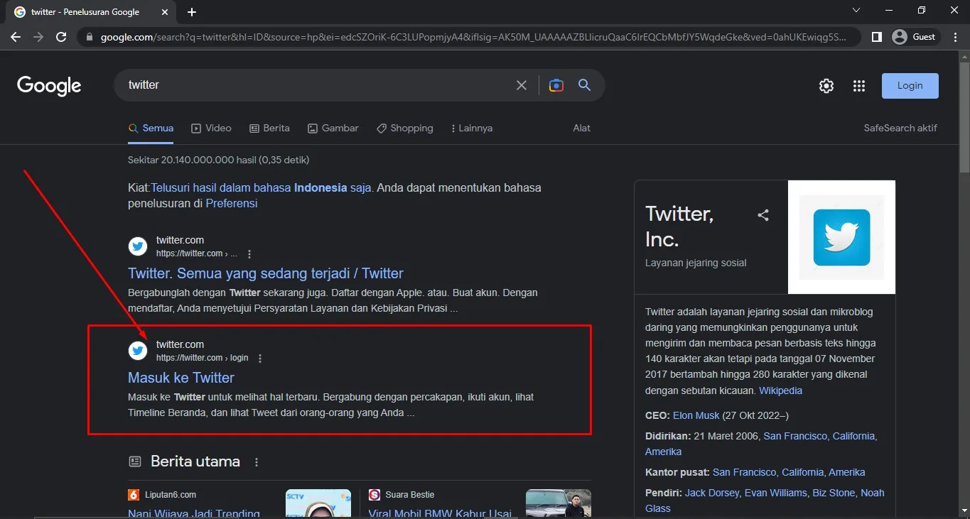 Cara Daftar Twitter Tanpa Nomor HP