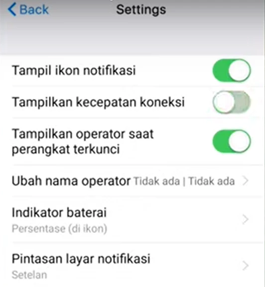 Nonaktifkan slider kecepatan koneksi