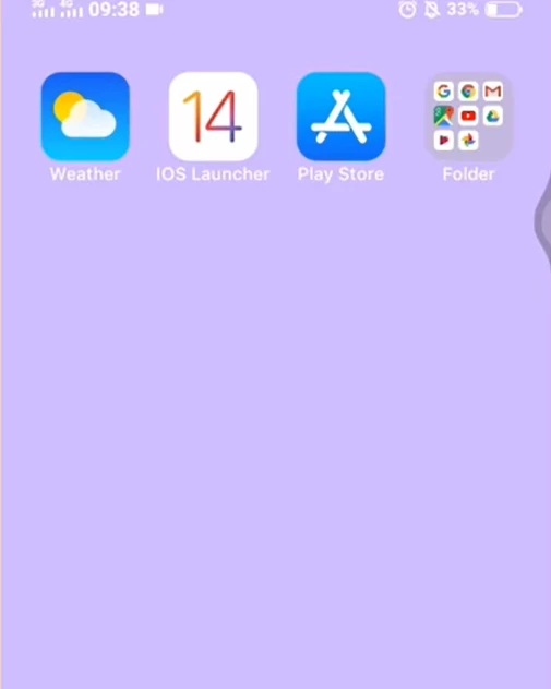 masuk kembali ke aplikasi IOS Launcher 14