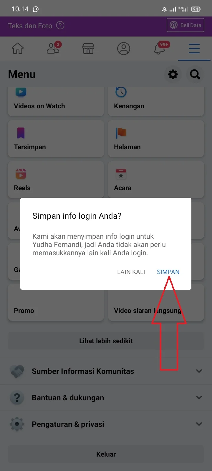 Cara Keluar dari Akun Facebook