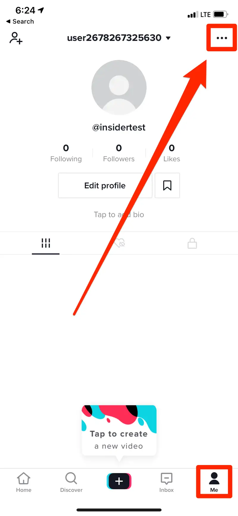 membuka profile tiktok