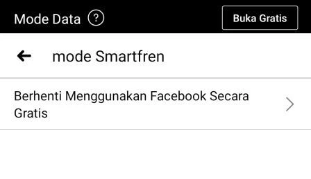 Facebook Gratis ke Mode Data.