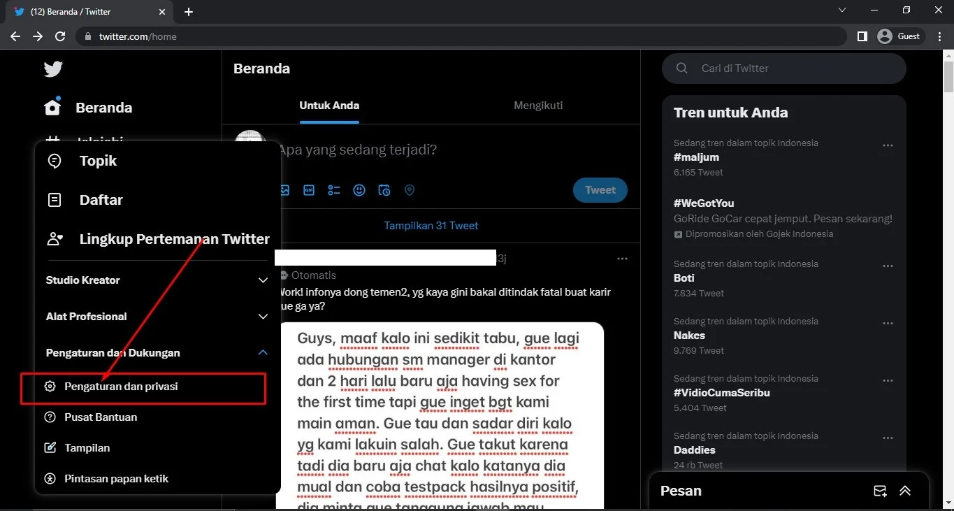 Cara Mengubah Akun Twitter Menjadi Publik