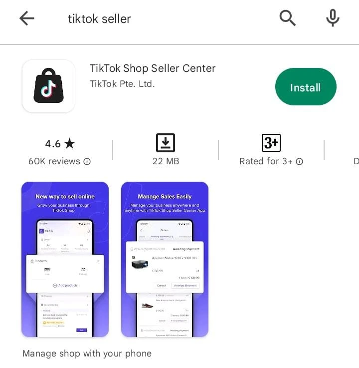 Pengunduhan TikTok Seller