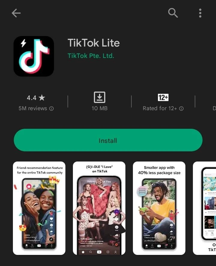 mengunduh tiktok lite