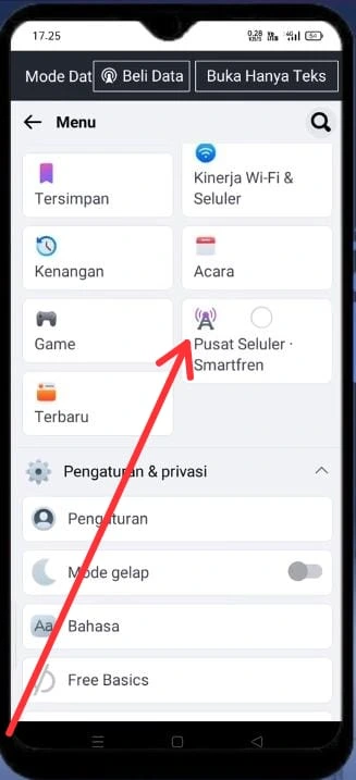 Pusat Seluler (Operator yang Anda gunakan)