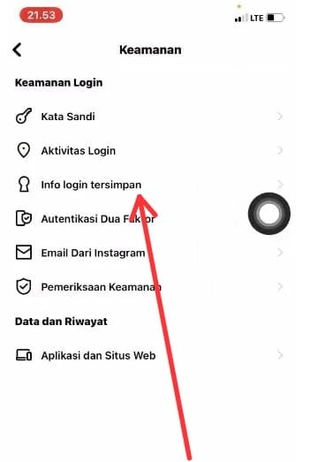 Info Login Tersimpan