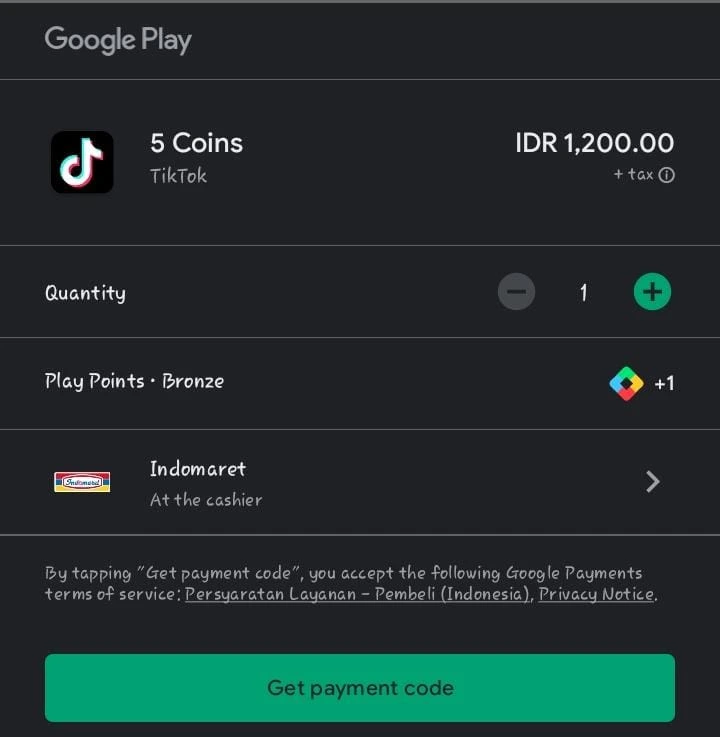 get payment code