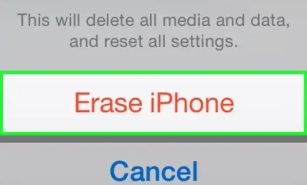 Erase iPhone