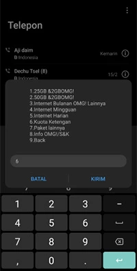 nomor 6 untuk kuota ketengan