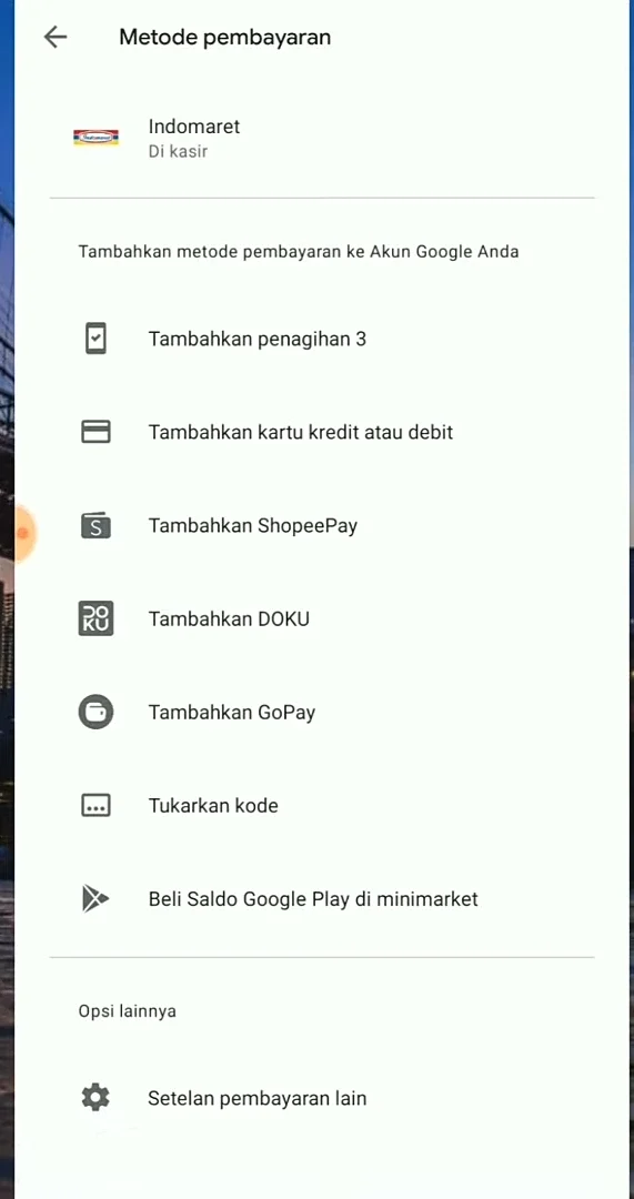 Menu Pembayaran 3