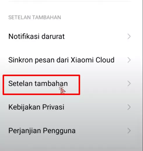 Setting SMS Premium Android 11