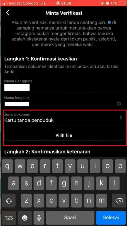 Cara Memverifikasi Akun Instagram