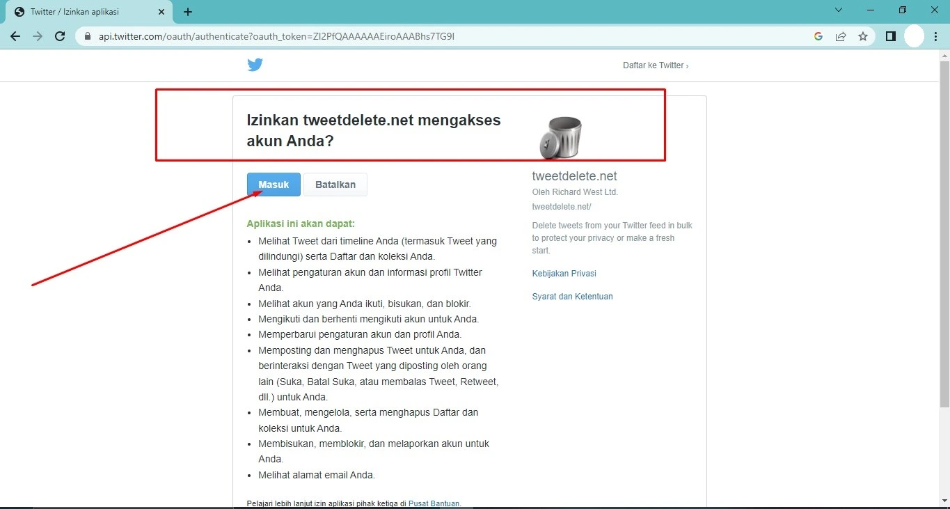 Cara Menghapus Semua Tweet