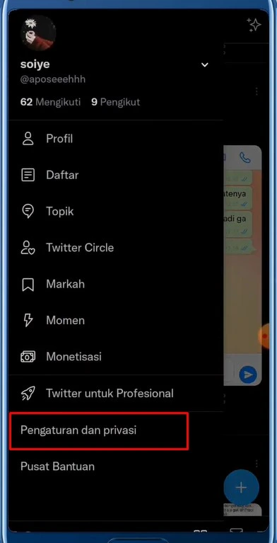 Cara Menggembok Twitter