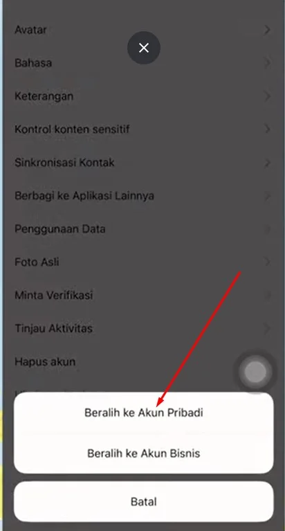 Cara Mengubah Akun Instagram Bisnis ke Pribadi