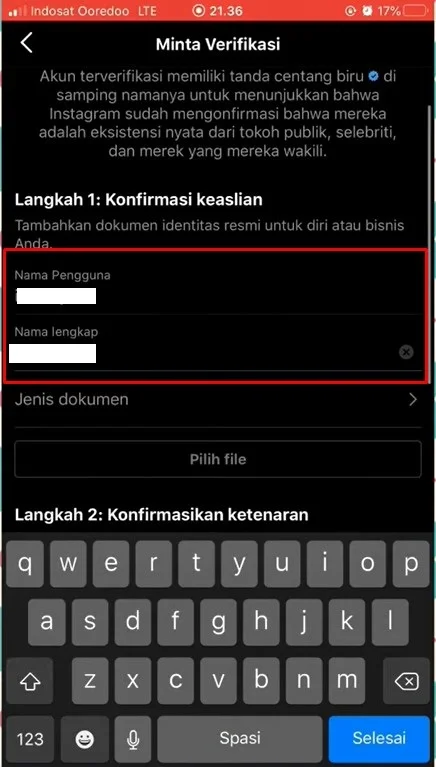 Cara Memverifikasi Akun Instagram