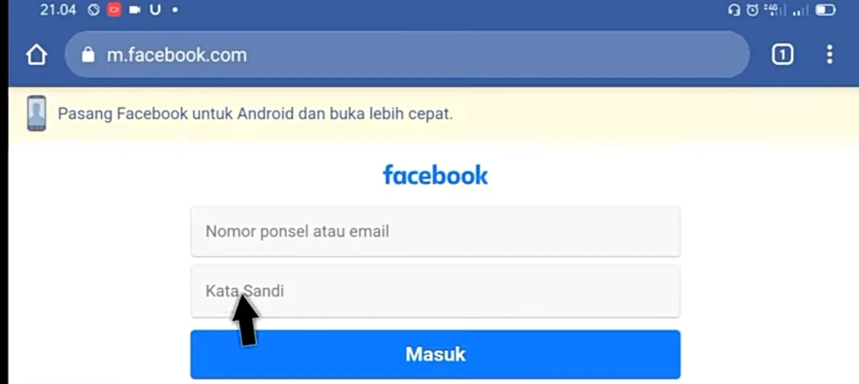 Facebook pakai Browser