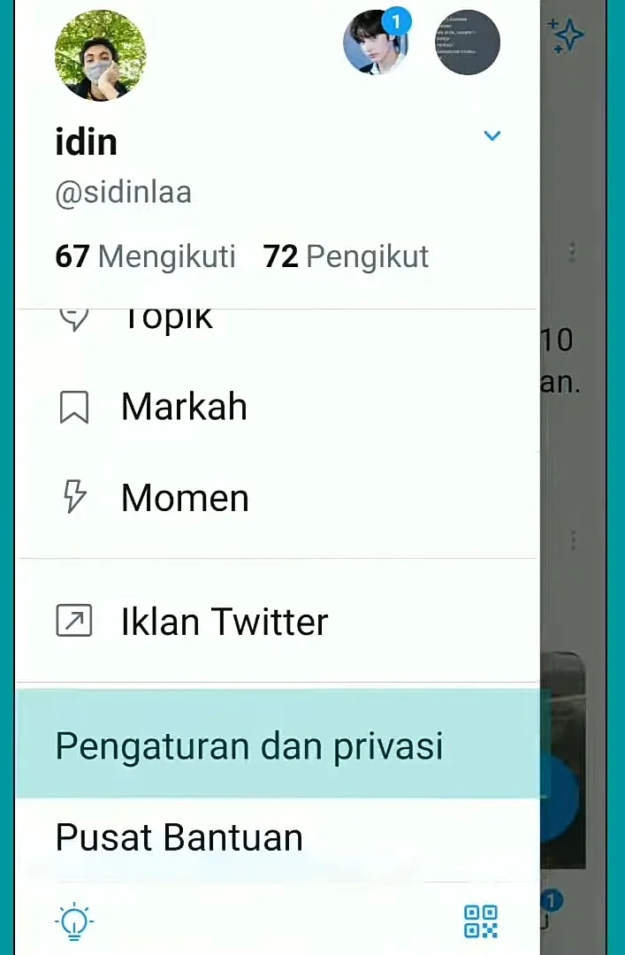 pengaturan dan privasi