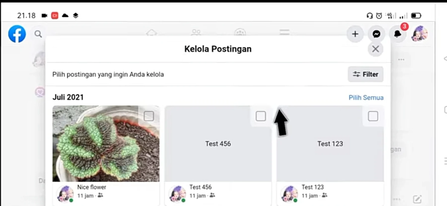 muncul banyak postingan