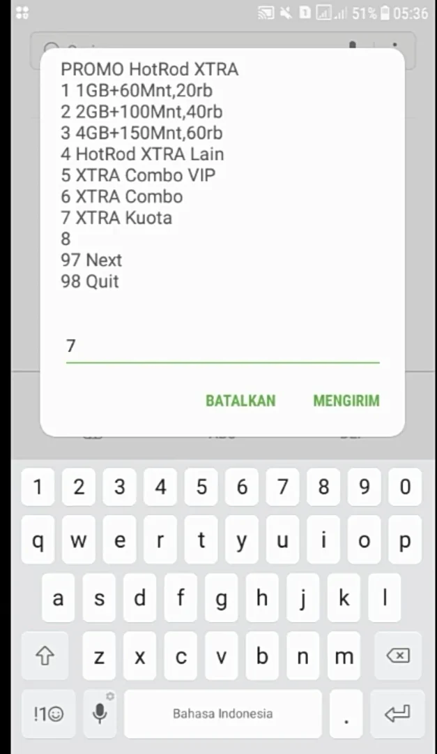 pilih saja nomor 7