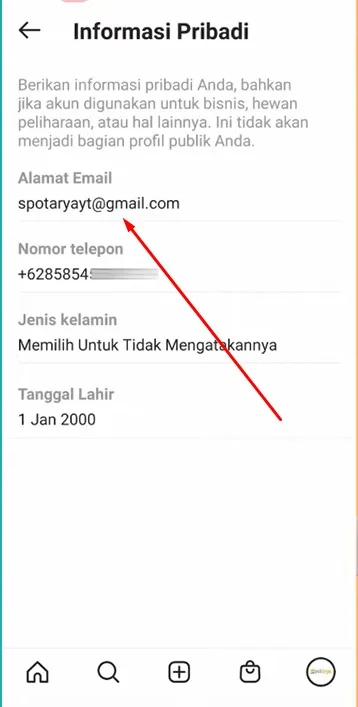 Cara Mengganti Email Instagram