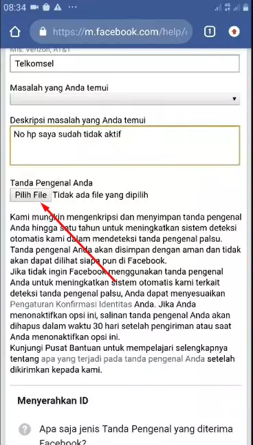 Cara Meminta Kode Konfirmasi Facebook Tetapi Nomor Sudah Tidak Aktif