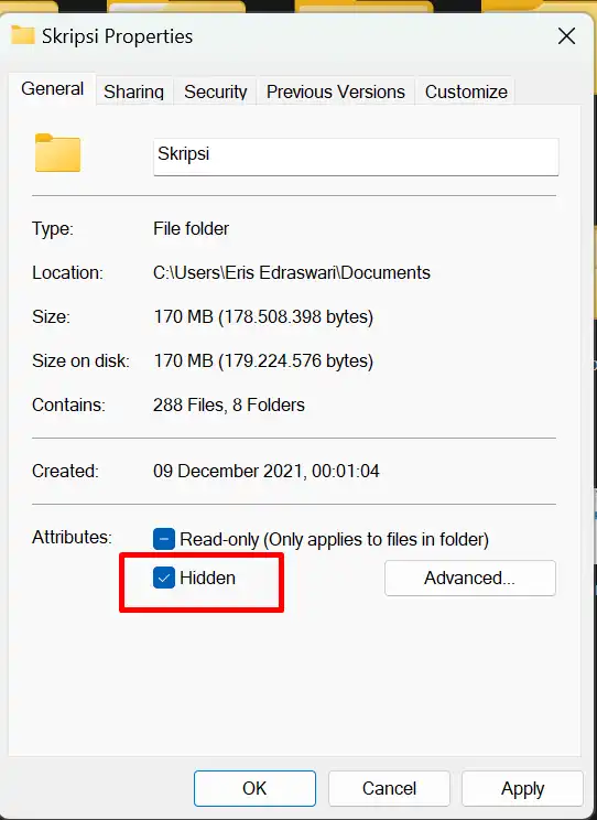 Cara Menyembunyikan Folder di Laptop