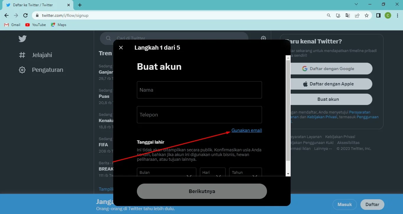 Tidak Bisa Daftar Twitter