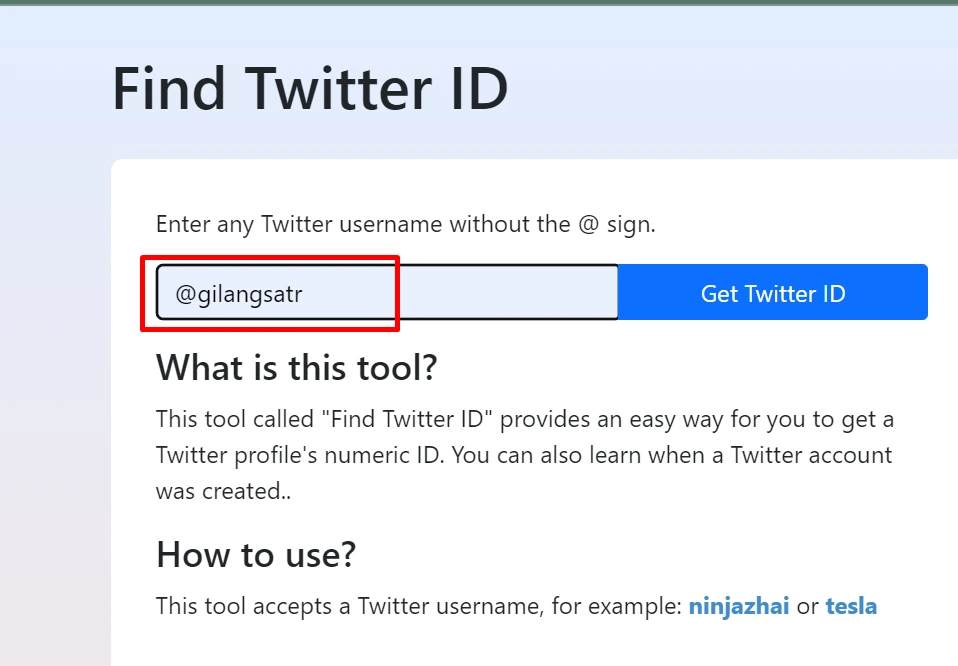 Cara Mencari ID Twitter