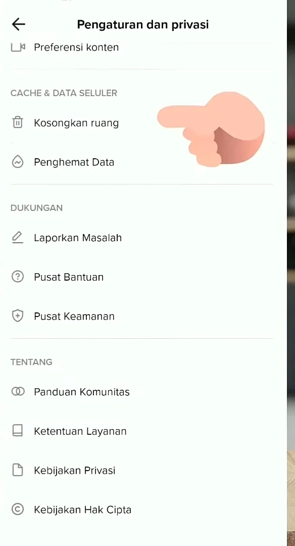 kosongkan ruang