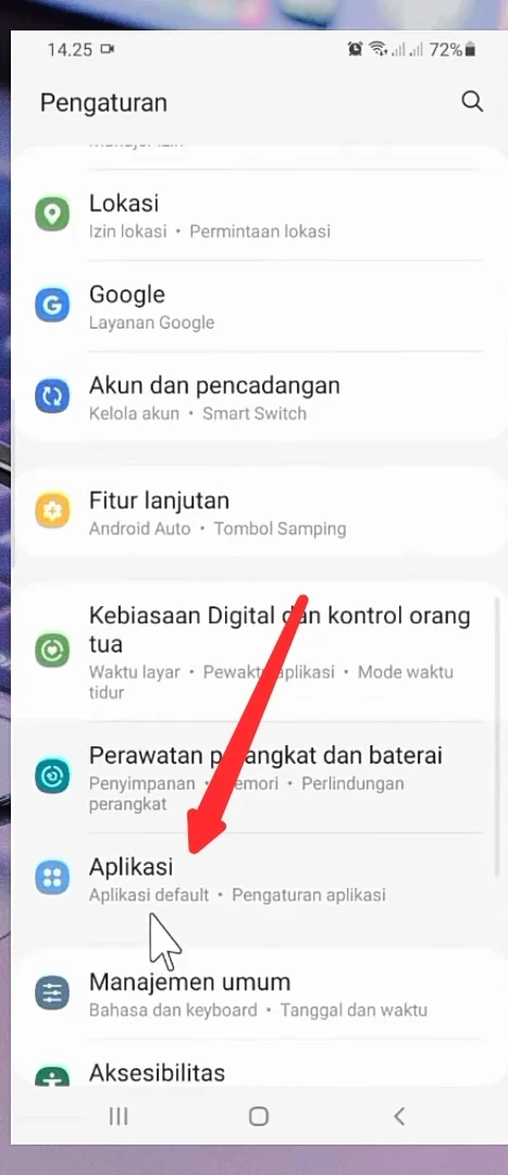 menu aplikasi