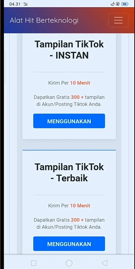 tampilan tiktok terbaik