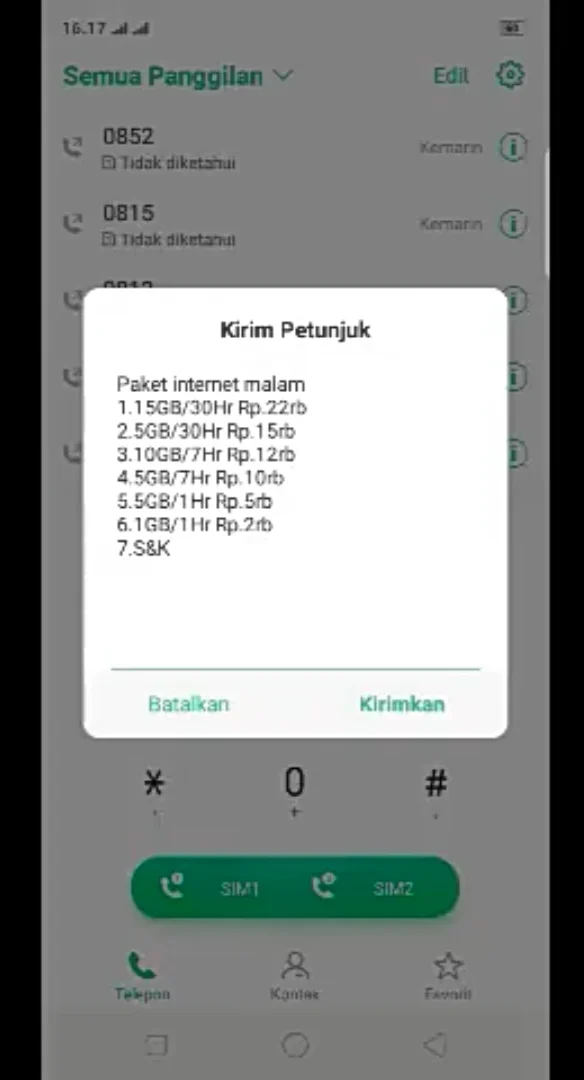 muncul banyak sekali pilihan