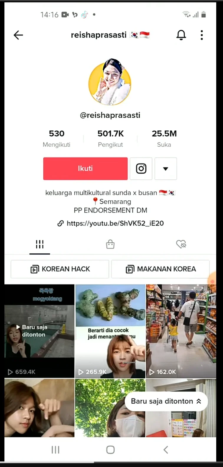 profile dari akun