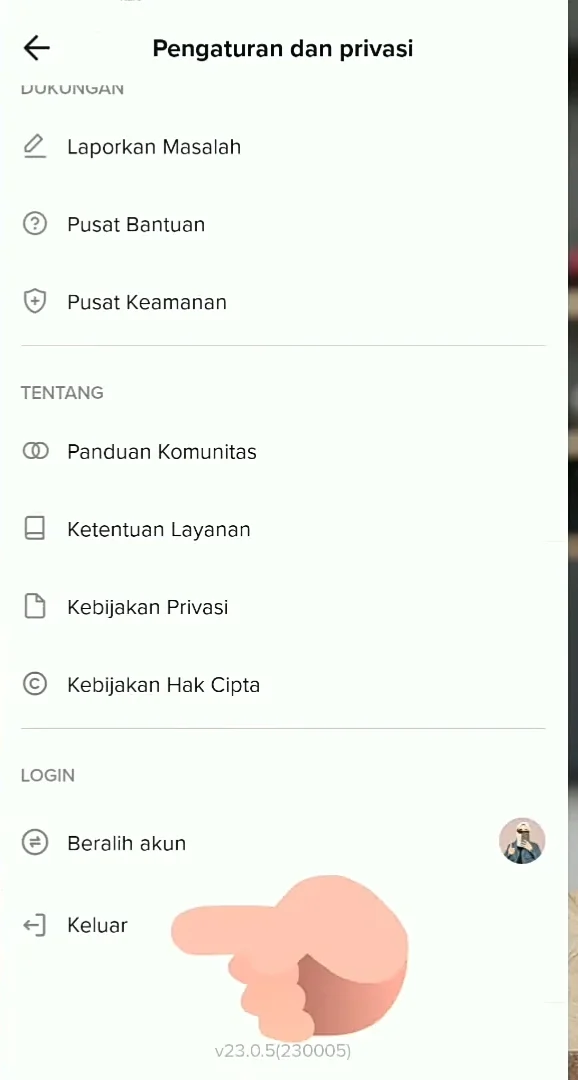 pengaturan dan privasi