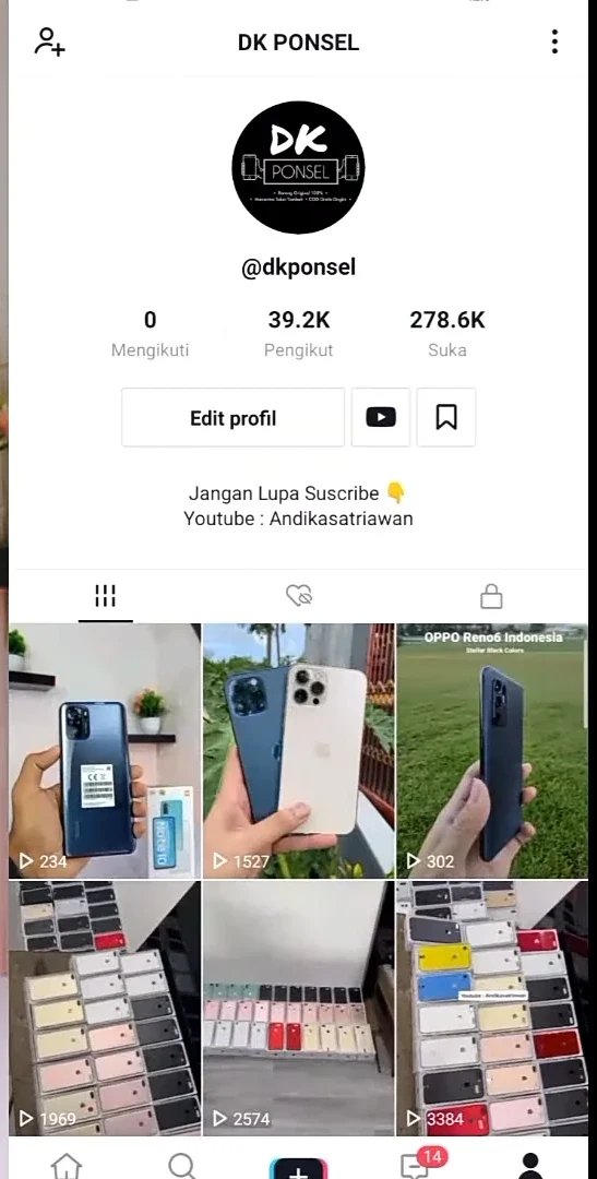 akun Tik tok Anda