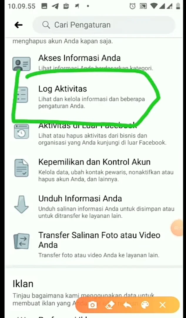 log aktivitas