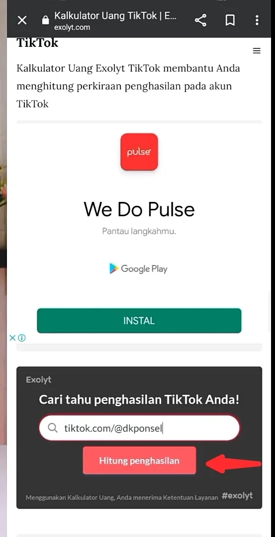 hitung penghasilan