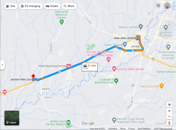 Rute Menuju Jember Mini Zoo