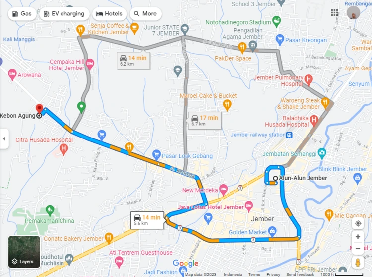 Rute Menuju Pemandian Kebonagung