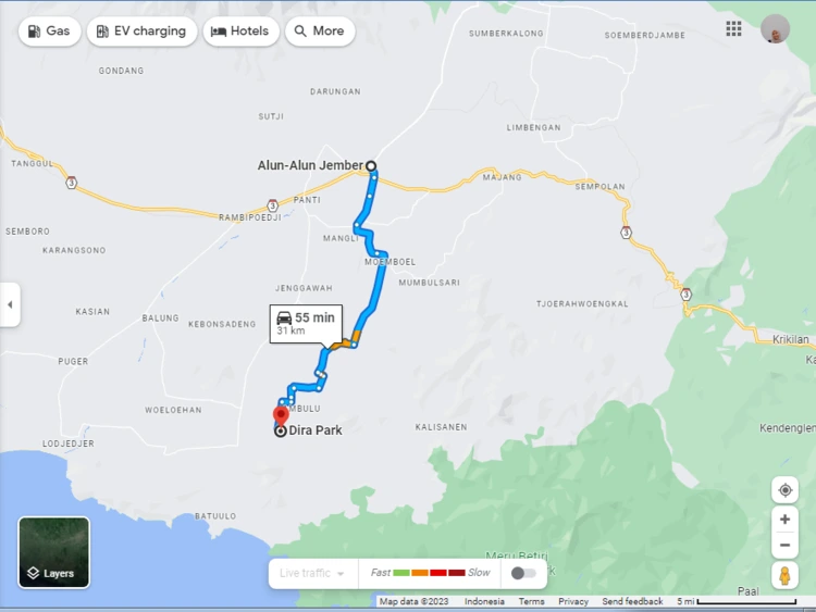 Rute Menuju Wisata Dira Park