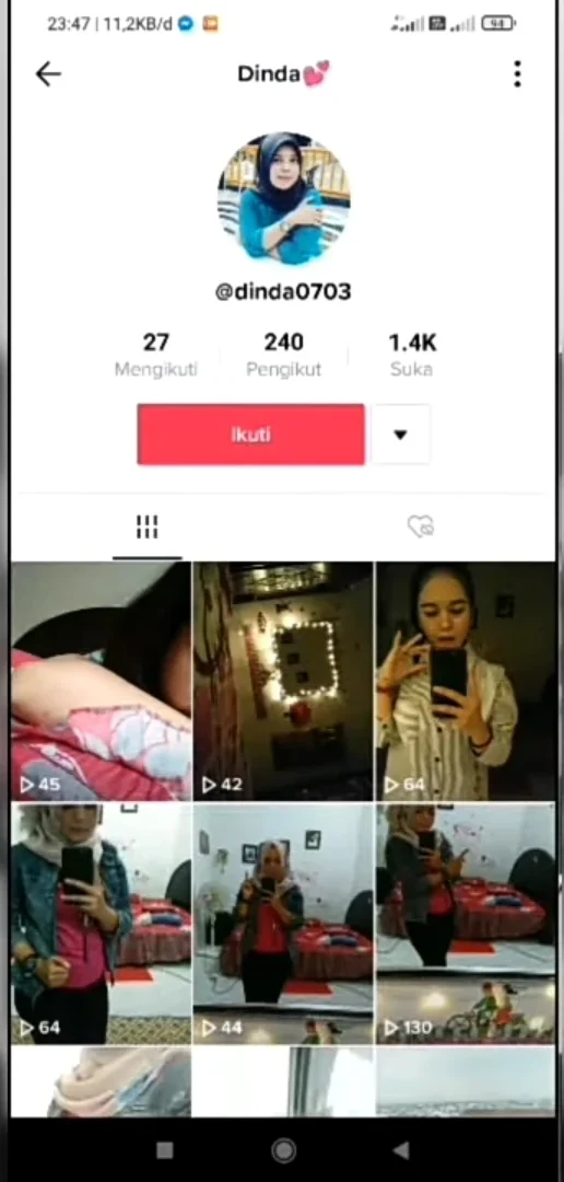 Masuk ke tiktok pribadi