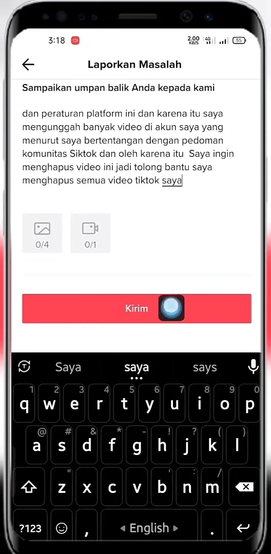 Lalu klik tombol kirim