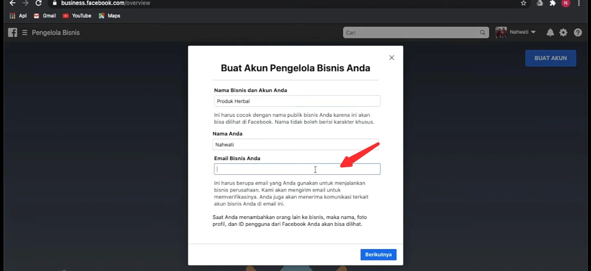 email bisnis