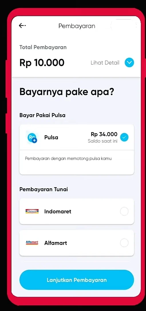 lanjutkan pembayaran