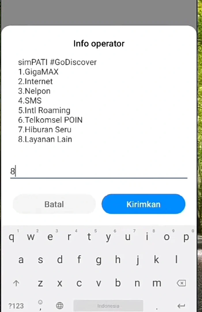 memilih angka 8