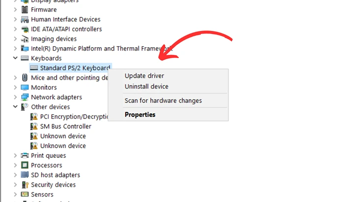 Update atau Install Ulang Driver Keyboard